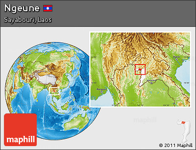 Physical Location Map of Ngeune, highlighted parent region