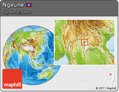 Physical Location Map of Ngeune, highlighted parent region