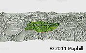 Satellite Panoramic Map of Ngeune, lighten, semi-desaturated