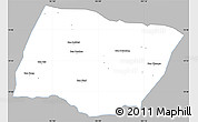 Gray Simple Map of Ngeune, single color outside