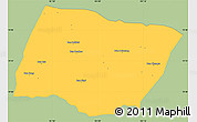 Savanna Style Simple Map of Ngeune, single color outside