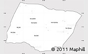 Silver Style Simple Map of Ngeune, cropped outside