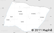 Silver Style Simple Map of Ngeune, single color outside