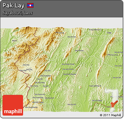 Physical 3D Map of Pak Lay