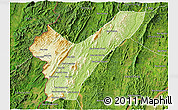 Physical 3D Map of Pak Lay, satellite outside