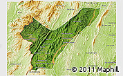 Satellite 3D Map of Pak Lay, physical outside