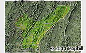 Satellite 3D Map of Pak Lay, semi-desaturated