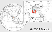 Blank Location Map of Pak Lay, highlighted country, highlighted parent region, within the entire country