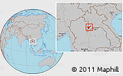Gray Location Map of Pak Lay