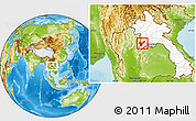 Physical Location Map of Pak Lay, highlighted country