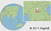 Savanna Style Location Map of Pak Lay, highlighted parent region