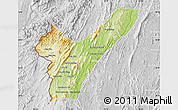 Physical Map of Pak Lay, lighten, desaturated