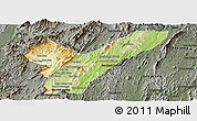 Physical Panoramic Map of Pak Lay, darken, semi-desaturated