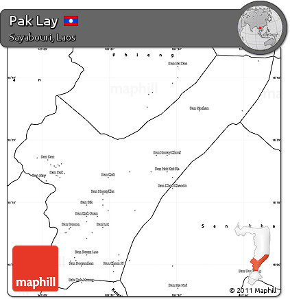 Blank Simple Map of Pak Lay