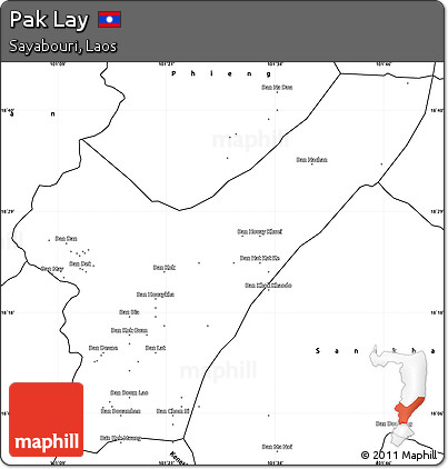 Blank Simple Map of Pak Lay