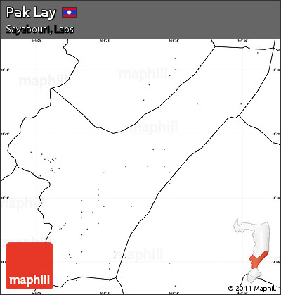 Blank Simple Map of Pak Lay, no labels