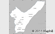Gray Simple Map of Pak Lay, single color outside