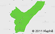 Political Simple Map of Pak Lay, single color outside