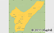 Savanna Style Simple Map of Pak Lay, single color outside