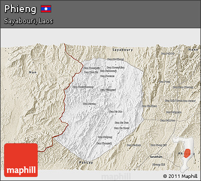Classic Style 3D Map of Phieng