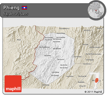 Classic Style 3D Map of Phieng