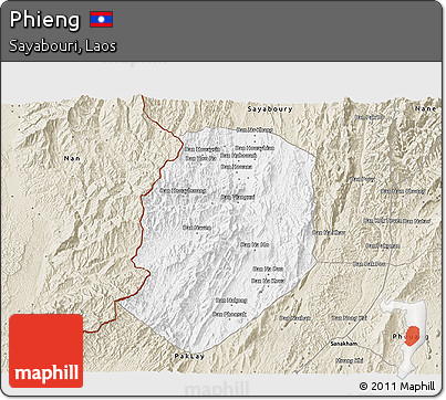Classic Style 3D Map of Phieng