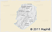 Classic Style 3D Map of Phieng, single color outside