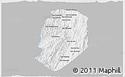Gray 3D Map of Phieng, single color outside