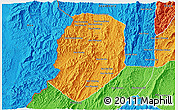 Political 3D Map of Phieng