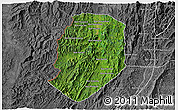 Satellite 3D Map of Phieng, desaturated