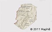 Shaded Relief 3D Map of Phieng, cropped outside