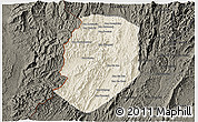 Shaded Relief 3D Map of Phieng, darken