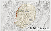 Shaded Relief 3D Map of Phieng, lighten, semi-desaturated