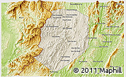 Shaded Relief 3D Map of Phieng, physical outside