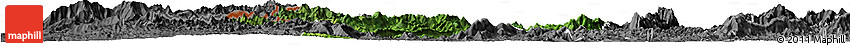 Satellite Horizon Map of Phieng, desaturated