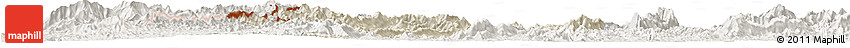 Shaded Relief Horizon Map of Phieng, lighten
