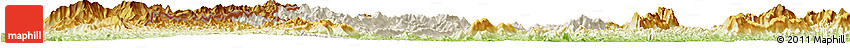 Shaded Relief Horizon Map of Phieng, physical outside