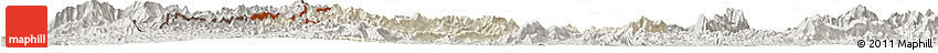 Shaded Relief Horizon Map of Phieng, semi-desaturated