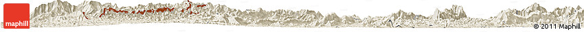 Shaded Relief Horizon Map of Phieng