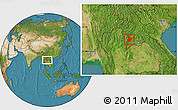 Satellite Location Map of Phieng
