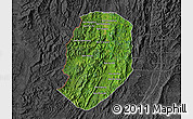 Satellite Map of Phieng, darken, desaturated