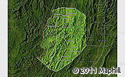 Satellite Map of Phieng, darken