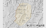 Shaded Relief Map of Phieng, desaturated