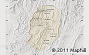 Shaded Relief Map of Phieng, lighten, semi-desaturated