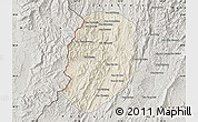 Shaded Relief Map of Phieng, semi-desaturated
