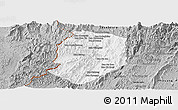 Gray Panoramic Map of Phieng
