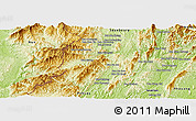 Physical Panoramic Map of Phieng