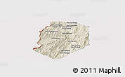 Shaded Relief Panoramic Map of Phieng, cropped outside