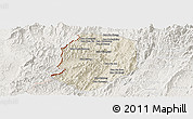 Shaded Relief Panoramic Map of Phieng, lighten