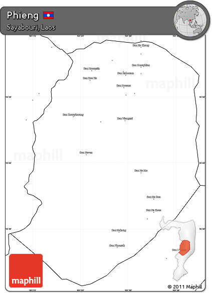 Blank Simple Map of Phieng